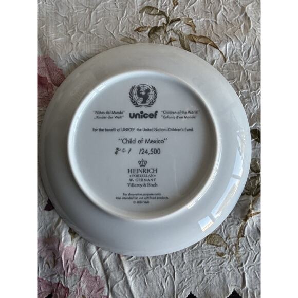 UNICEF Heinrich Collector Plate "Child of Mexico" 861 / 124,500 - Picture 5 of 7